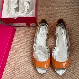 J.Crew Joley Patent Peep-toe Flats